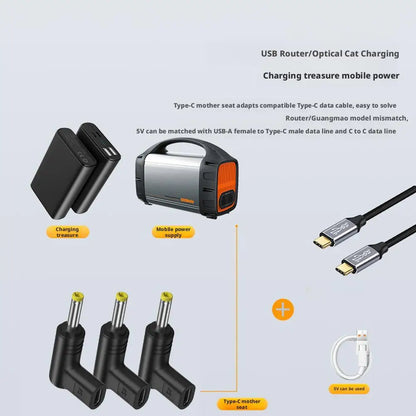 5V Type-C to DC Power Adapter – Charging Conversion Plug for PSP 1000/2000/3000 with DC Jack