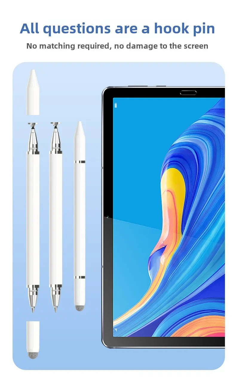 3-in-1 Magnetic Stylus Pen — Capacitive Touch Pen for iOS & Android Tablets and Smartphones, Compatible with iPad, Samsung, Xiaomi & Huawei, Drawing & Writing Tool