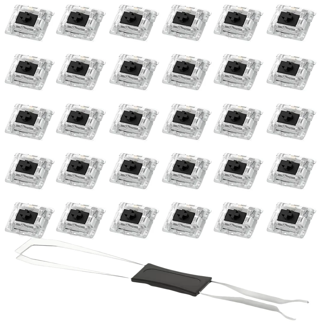 Mechanical Keyboard Switch Set - 50/100pcs Hot Swappable Blue Red Brown Black Switches with Keycap Puller