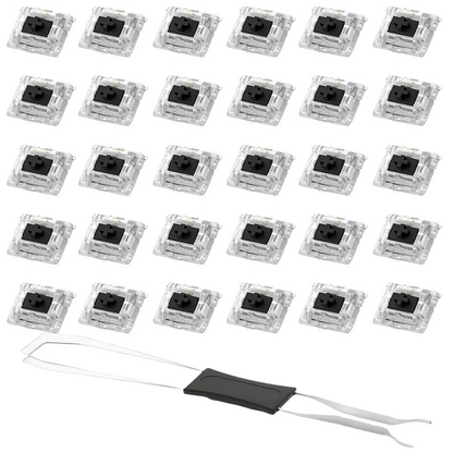Mechanical Keyboard Switch Set - 50/100pcs Hot Swappable Blue Red Brown Black Switches with Keycap Puller