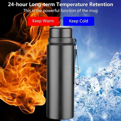 1L Thermal Water Bottle - Vacuum Insulated Stainless Steel Thermos for Hot and Cold Beverages, Ideal for Water, Tea, and Coffee