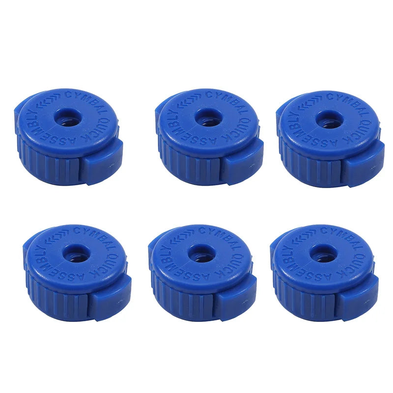 6-Pcs Drum Set Quick Release Caps – Cymbal Nut & Stand Screw Fixing Buckles for Drum Accessories