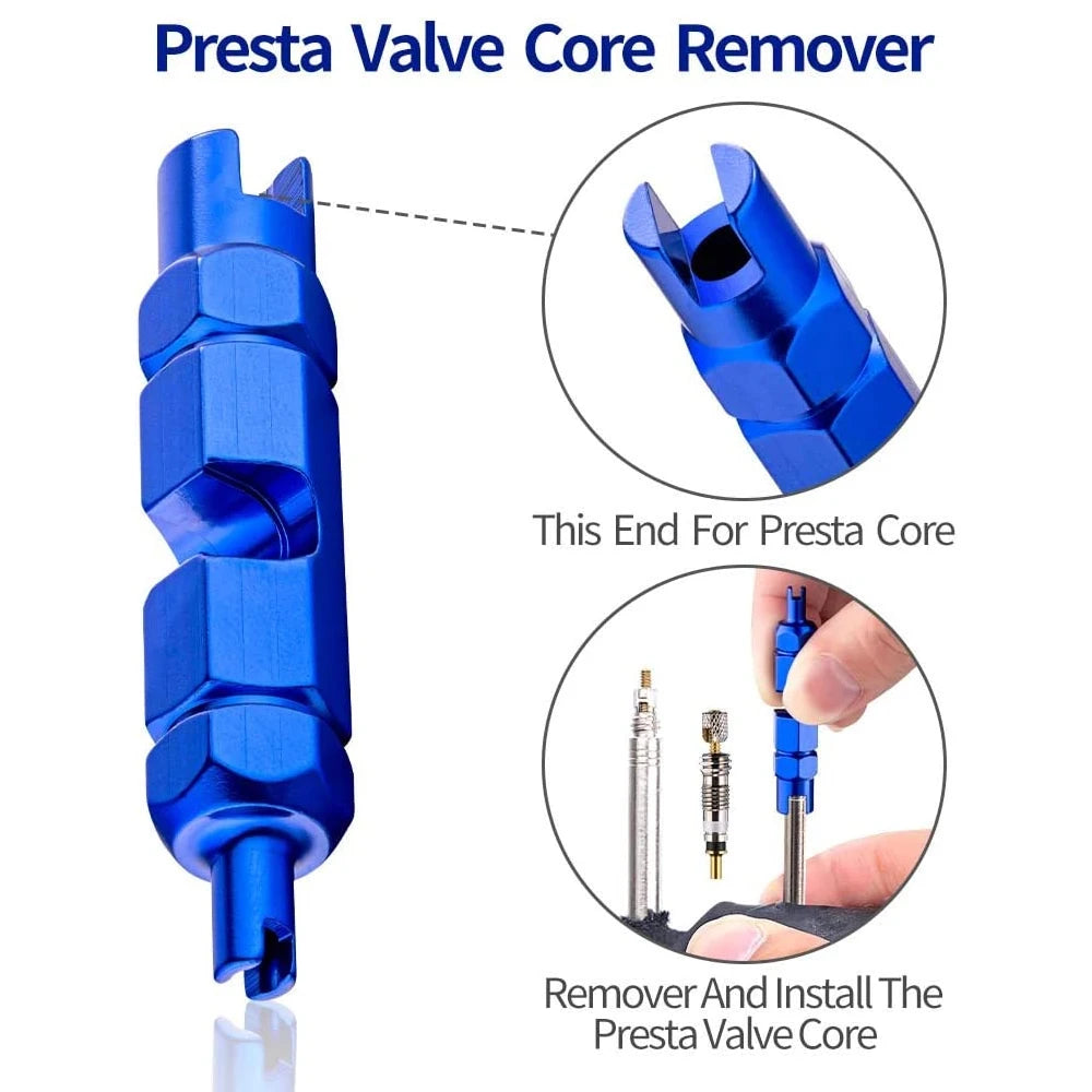 Valve Core Remover Tool – Presta & Schrader Tire Wrench for Bike, Car, Motorcycle & Bicycle Valve Repair