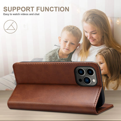 SUTENI Leather Wallet Phone Case — Flip Cover with Card Holder & Stand for iPhone 7/8/11/12/13/14/15/16 Pro Max/XR/XS