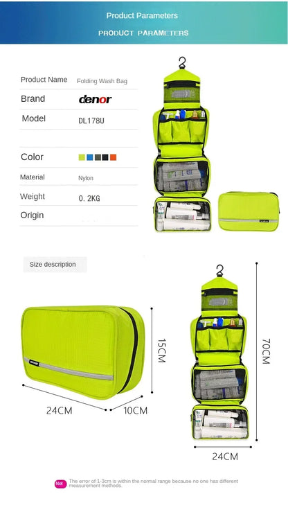 Hanging Waterproof Toiletry Bag – Large Travel Cosmetic & Makeup Organizer for Men & Women