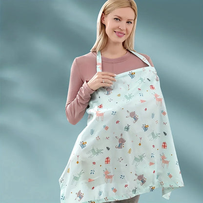 Lightweight Breathable Maternity Nursing Cover – Universal Breastfeeding Scarf for Stroller and Car Seat, Nursing Apron