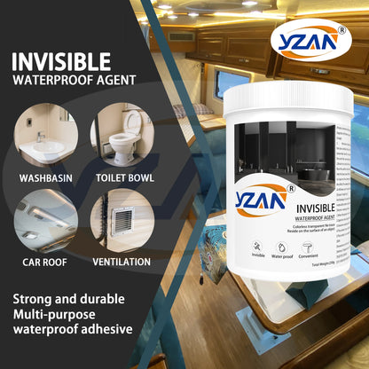 450g Polyurethane Waterproof Coating Sealant – Invisible Nano Repair Glue with Brush for Roof, Bathroom & Wall Cracks, Freeze-Resistant