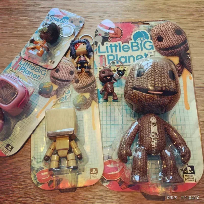 Little Big Planet Sackboy Keychain - Cute Kawaii Anime Game Figurine Toy and Collectible Gift