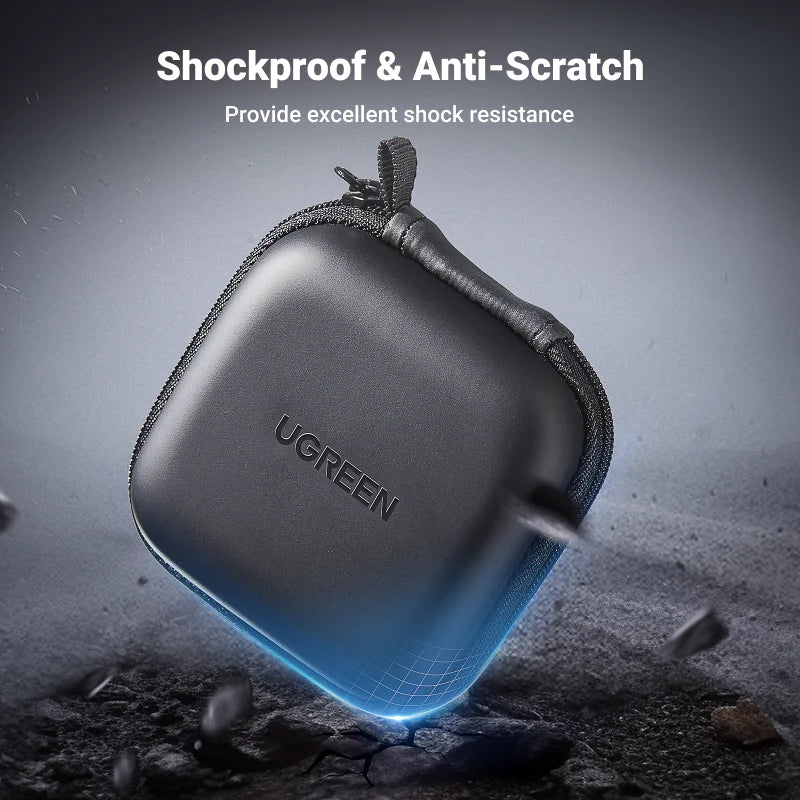 UGREEN Hard Earphone Case – Protective Headphone Bag for AirPods, EarPods, Sennheiser, Bluetooth Earphones