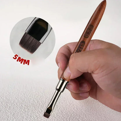 Wood Gel Painting Brush – Nail Art Brush for Gel Tip Extension, Acrylic Builder, UV Gel Nails Manicure Accessory