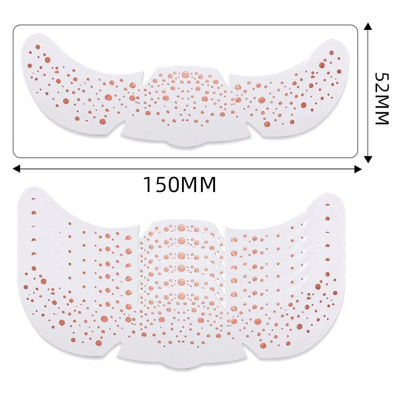 6pcs Metallic Fake Freckles Temporary Tattoos — Gold & Silver Face Stickers for Makeup and Hot Stamping