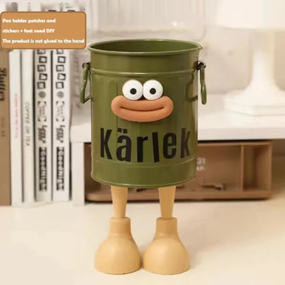 Cartoon Pen & Pencil Holder — Desk Organizer for Office, Home, and Study Storage