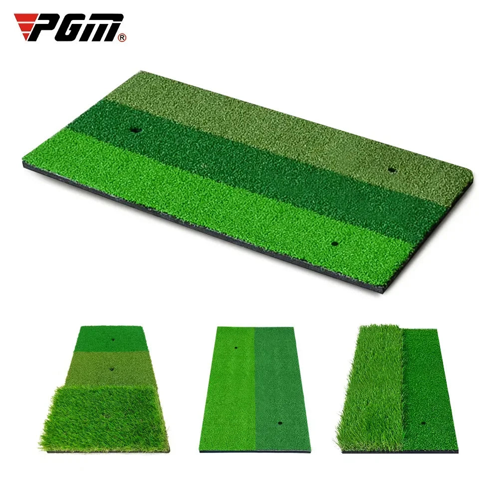 PGM Golf Hitting Mat - Indoor/Outdoor Mini Practice Pad with TEE - Durable PP Grass for Backyard Exercise and Golf Training Aids DJD003