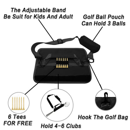Mini Lightweight Golf Club Bag – Portable Carrier for Golfer with/without Ball Pouch, Driving Range & Training Case