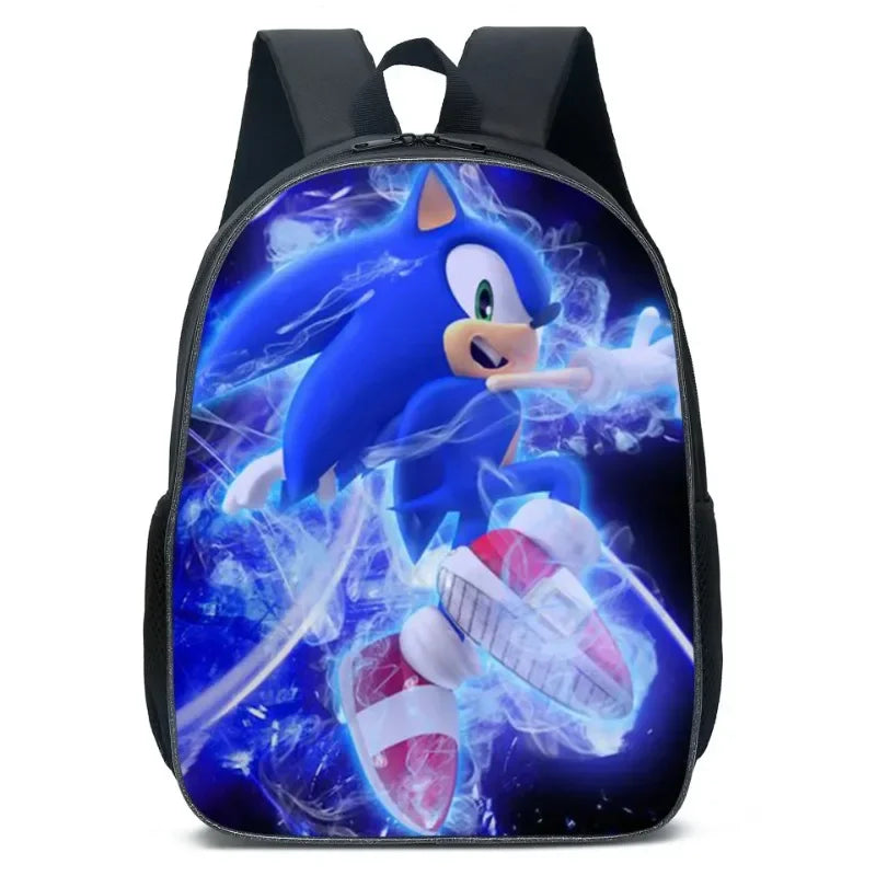 Cartoon Sonic School Backpack – Anime Kids' Primary & Secondary Mochila Bag