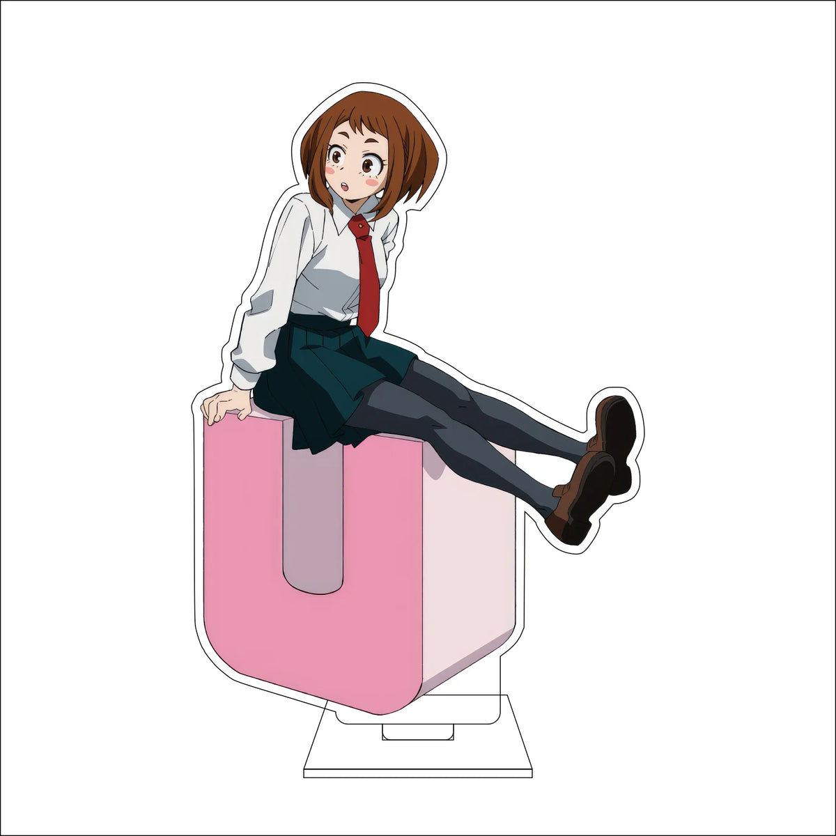 My Hero Academia 16cm Acrylic Figure Stand - Ochaco Uraraka, Shoto Todoroki, and Izuku Midoriya Anime Collectible Decor Gift