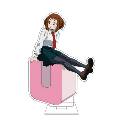 My Hero Academia 16cm Acrylic Figure Stand - Ochaco Uraraka, Shoto Todoroki, and Izuku Midoriya Anime Collectible Decor Gift