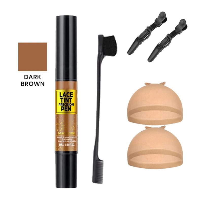 Tinted Lace Precision Parting Pen | Wig Lace Tint with Brush Applicator, Easy to Use & Long-Lasting Formula