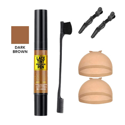 Tinted Lace Precision Parting Pen | Wig Lace Tint with Brush Applicator, Easy to Use & Long-Lasting Formula