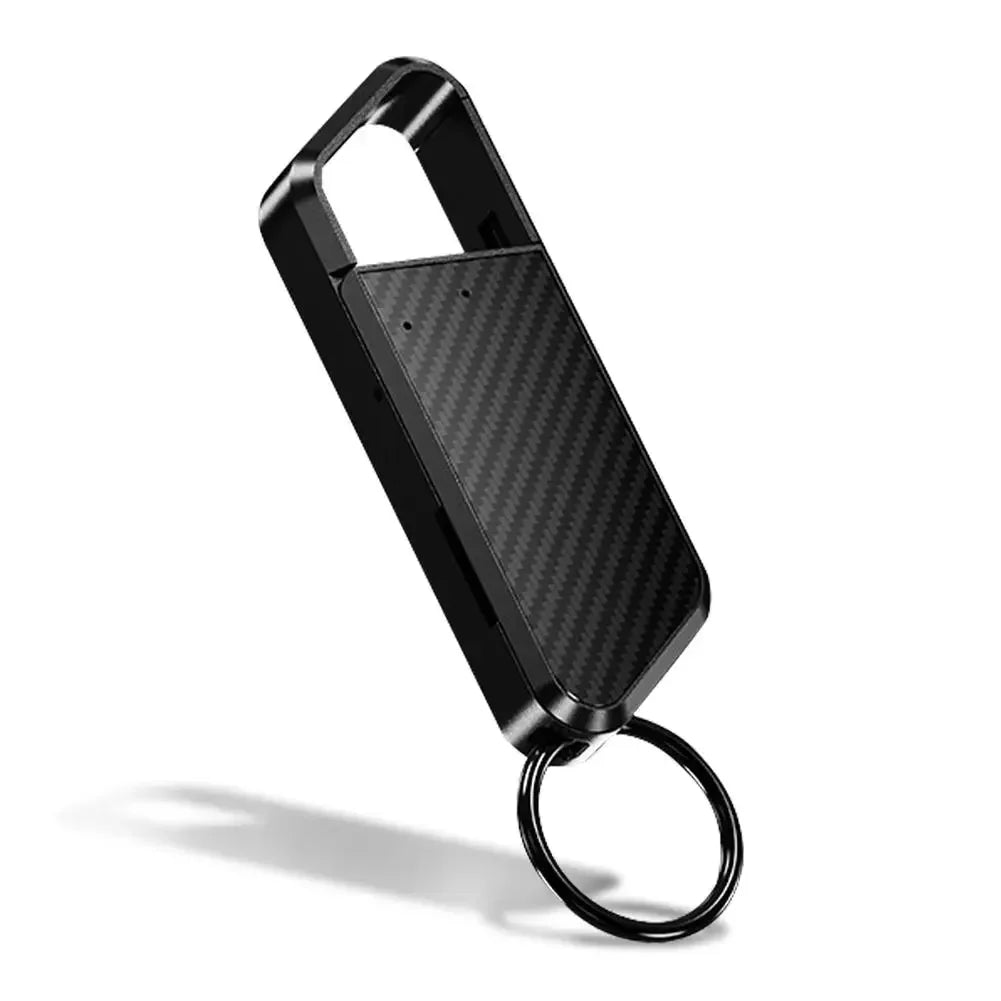 128GB Keychain Voice Recorder – Sound-Activated Mini Dictaphone with Noise Reduction, MP3 Player & Audio Recording 8-64GB