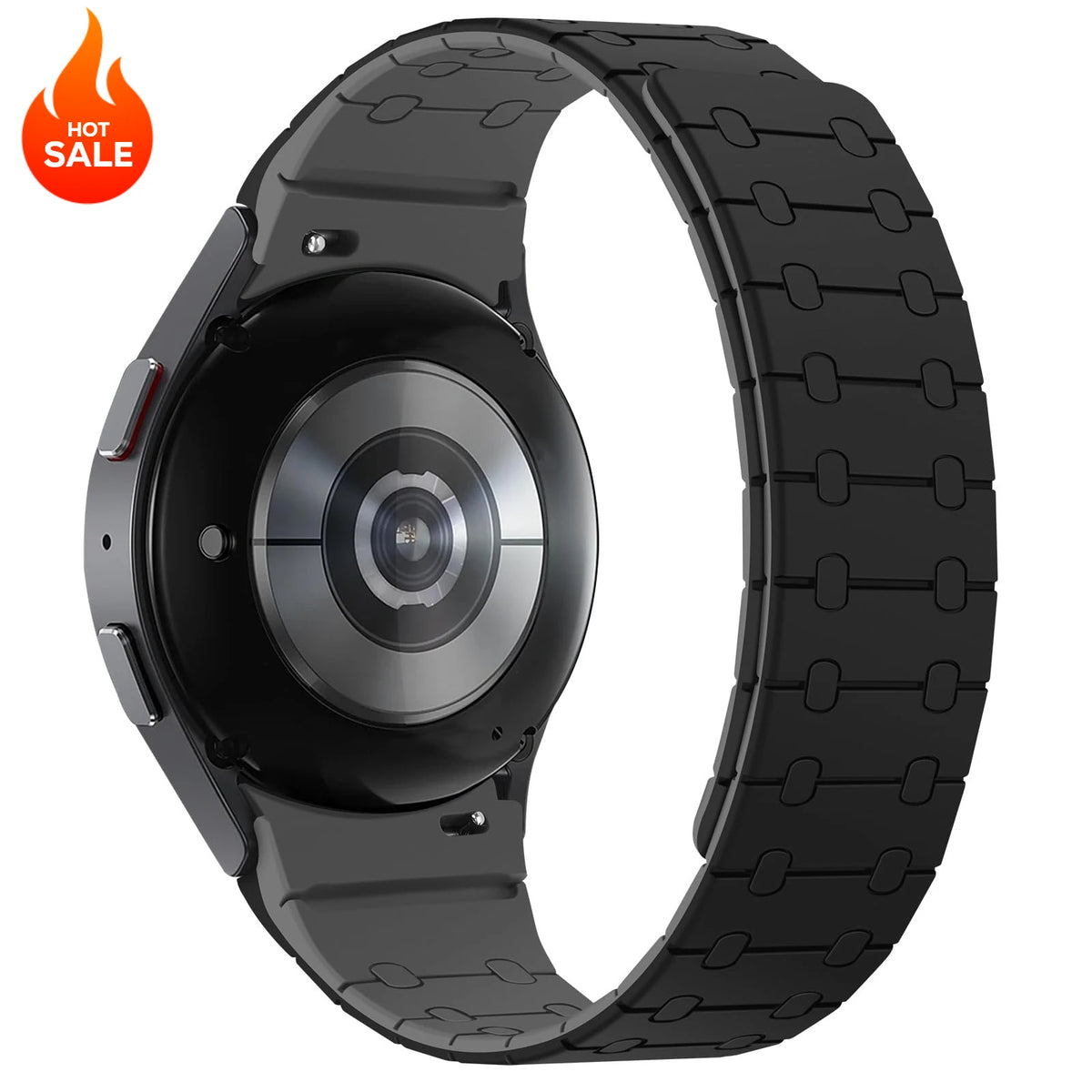 Samsung Galaxy Watch Magnetic Silicone Strap - No-Gap Sport Replacement Band for Watch 7/FE/6 Classic/6/5 Pro/5/4 40mm–47mm