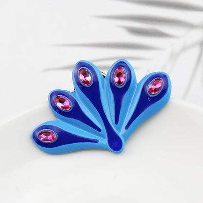 Cute Blue Peacock Enamel Pin - Cartoon Metal Lapel Brooch Jewelry for Men and Women