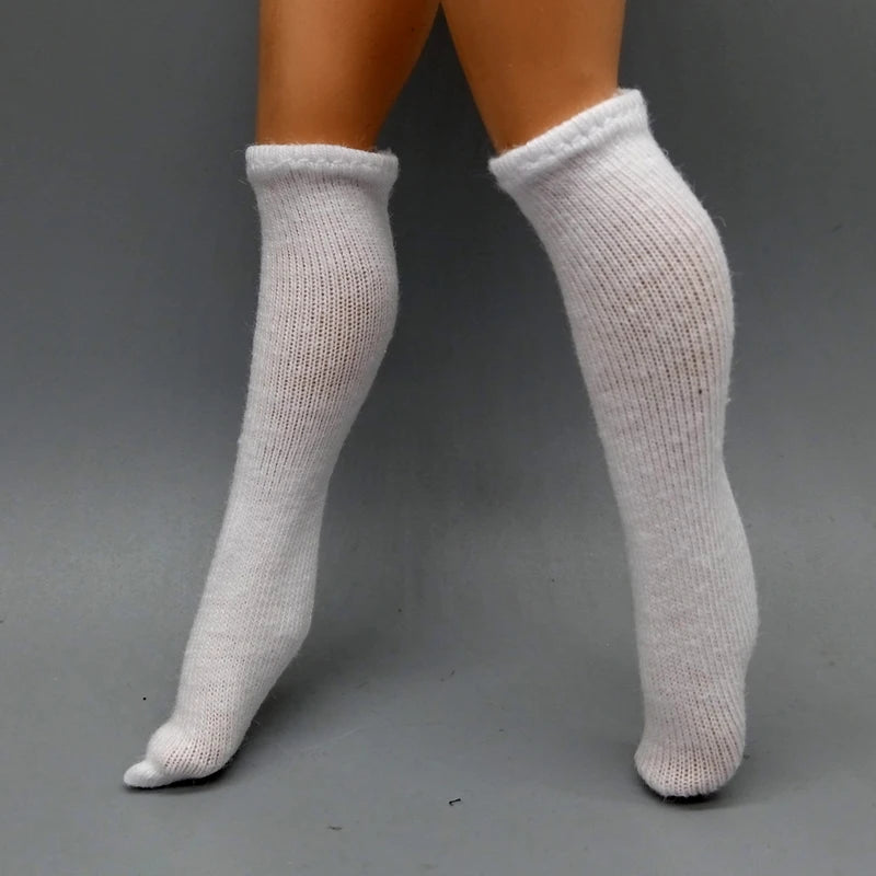 25CM Winter Doll Fishnet Stockings – Rainbow Striped Socks for Dolls, Girls’ Christmas Gift