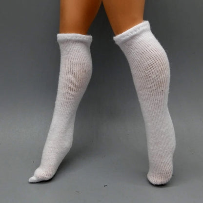 25CM Winter Doll Fishnet Stockings – Rainbow Striped Socks for Dolls, Girls’ Christmas Gift
