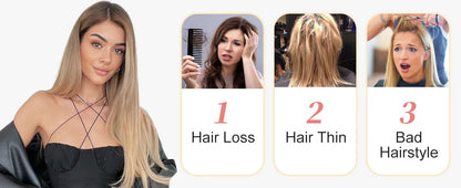 Clip-In Hair Extensions – Thick, Long Lace Weft Lightweight Synthetic Hairpieces for Women