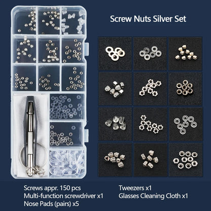 Eyeglasses Repair Kit with Screwdriver, Screws & Nose Pads – Complete Optical Repair Tool Set for Glasses & Sunglasses