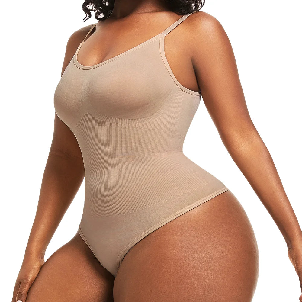Women's Shapewear Bodysuit - Tummy Control Thong Body Shaper with Butt Lifter Compression Slimming Fit
