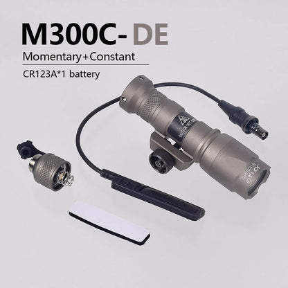 SureFire M600C/M600/M300/X300 Tactical Scout Light — Rifle Flashlight with Momentary Pressure Switch, US Warehouse