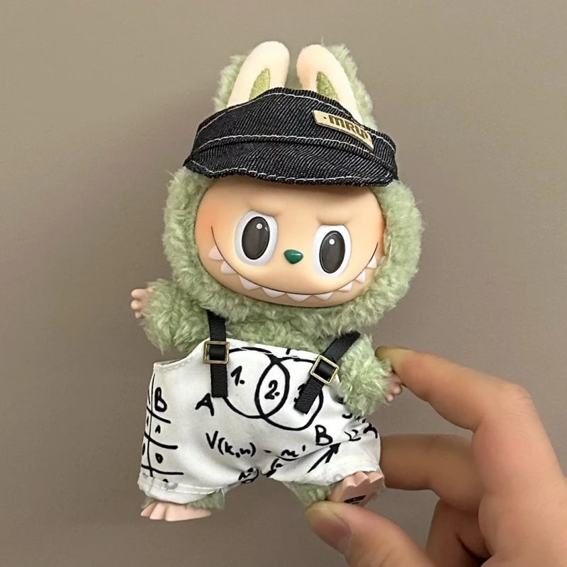 Labubu Doll Clothes Set for V1/V2 — Strap Pants & Cute Skirt Overalls with Accessories, Toy Gift for Kids