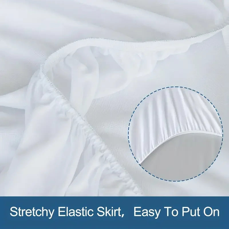 Waterproof Mattress Protector Cover - Ultra-Soft Breathable Knitted Fitted Bed Sheet Bedroom Essential