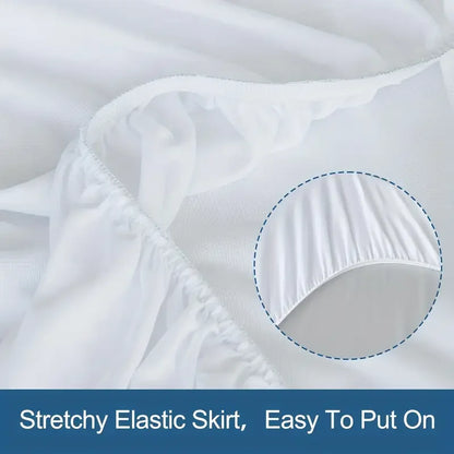Waterproof Mattress Protector Cover - Ultra-Soft Breathable Knitted Fitted Bed Sheet Bedroom Essential