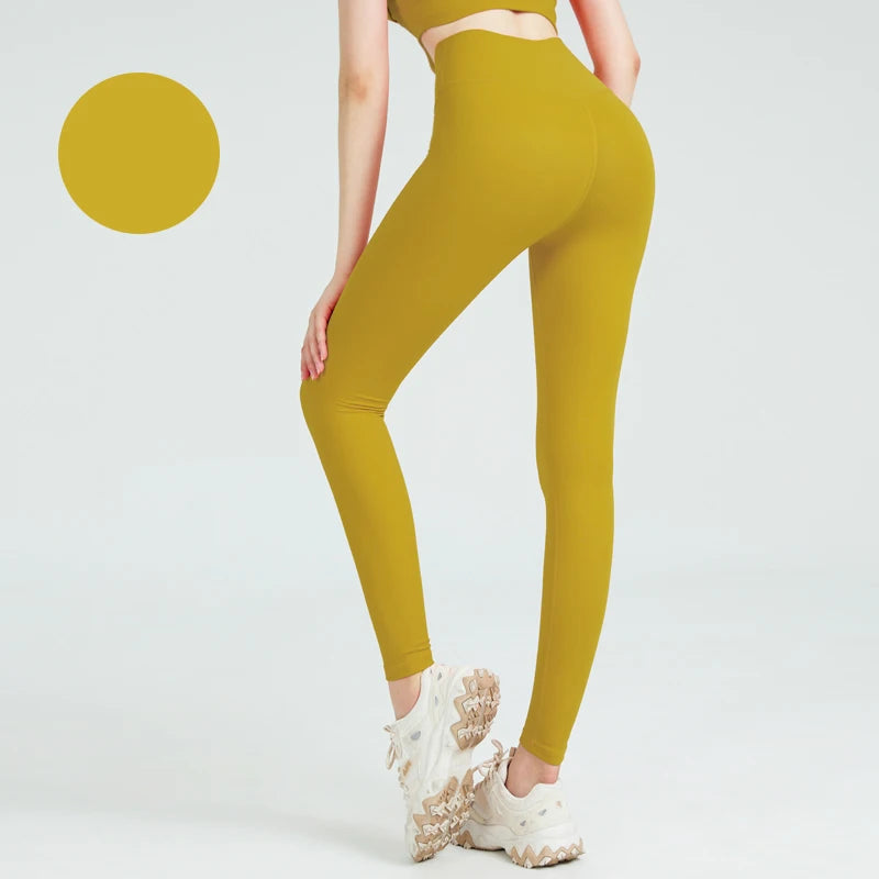 Women's High Waist Seamless Leggings - Naked Feel Push Up Yoga Pants For Fitness, Running & Gym Training