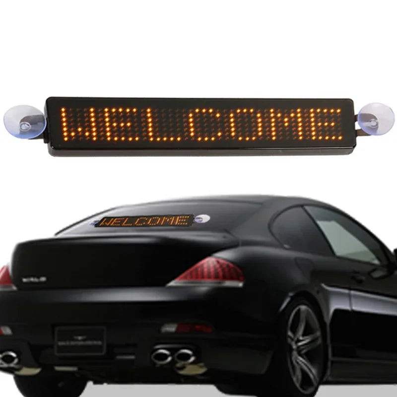 Advertising Programmable LED Message Board - DIY Scrolling Text Display for Car Rear Windows, Cafes, Bars, and Store Signs