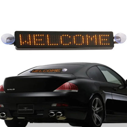 Advertising Programmable LED Message Board - DIY Scrolling Text Display for Car Rear Windows, Cafes, Bars, and Store Signs