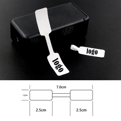 100pcs Square Head Bracelet Rings – Custom Logo Label Price Tags for Jewelry Display & Packaging Accessories Wholesale