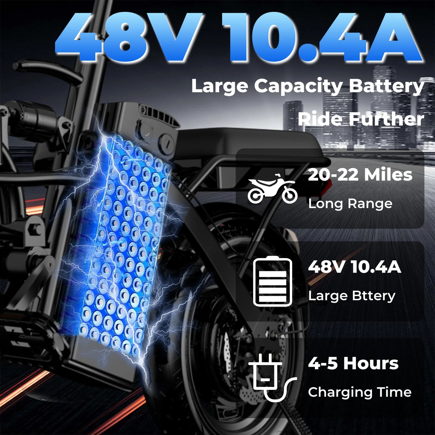 LELEKUAI 500W Folding Electric Bike for Adults – 20 MPH, 48V 10.4Ah Removable Battery, 14-Inch E-Bike with Multi-Shock Absorption