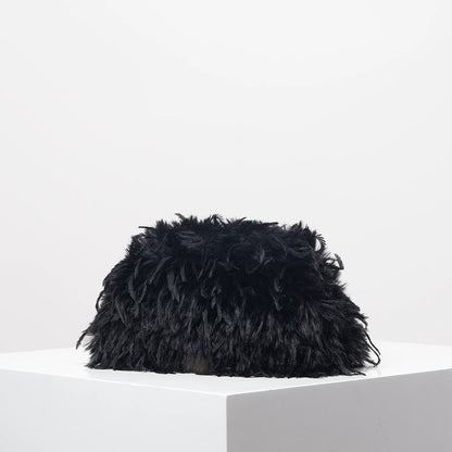 Dopamine Y2K Plush Clutch Bag – Candy-Colored Women's Clip Purse for Dinner or Party Dresses