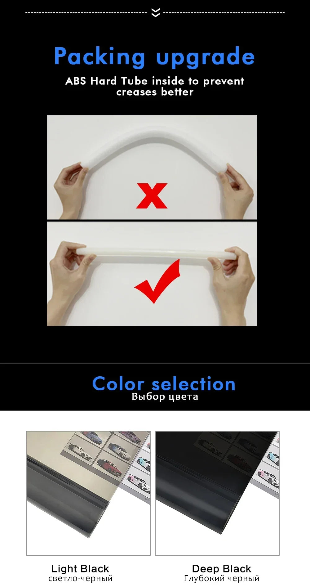 30x200cm Car Headlight & Taillight Tint Stickers – Waterproof Smoke Black Fog Light Film
