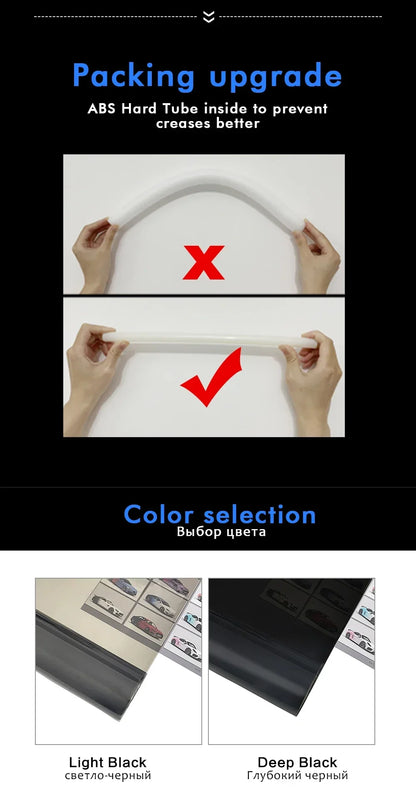 30x200cm Car Headlight & Taillight Tint Stickers – Waterproof Smoke Black Fog Light Film