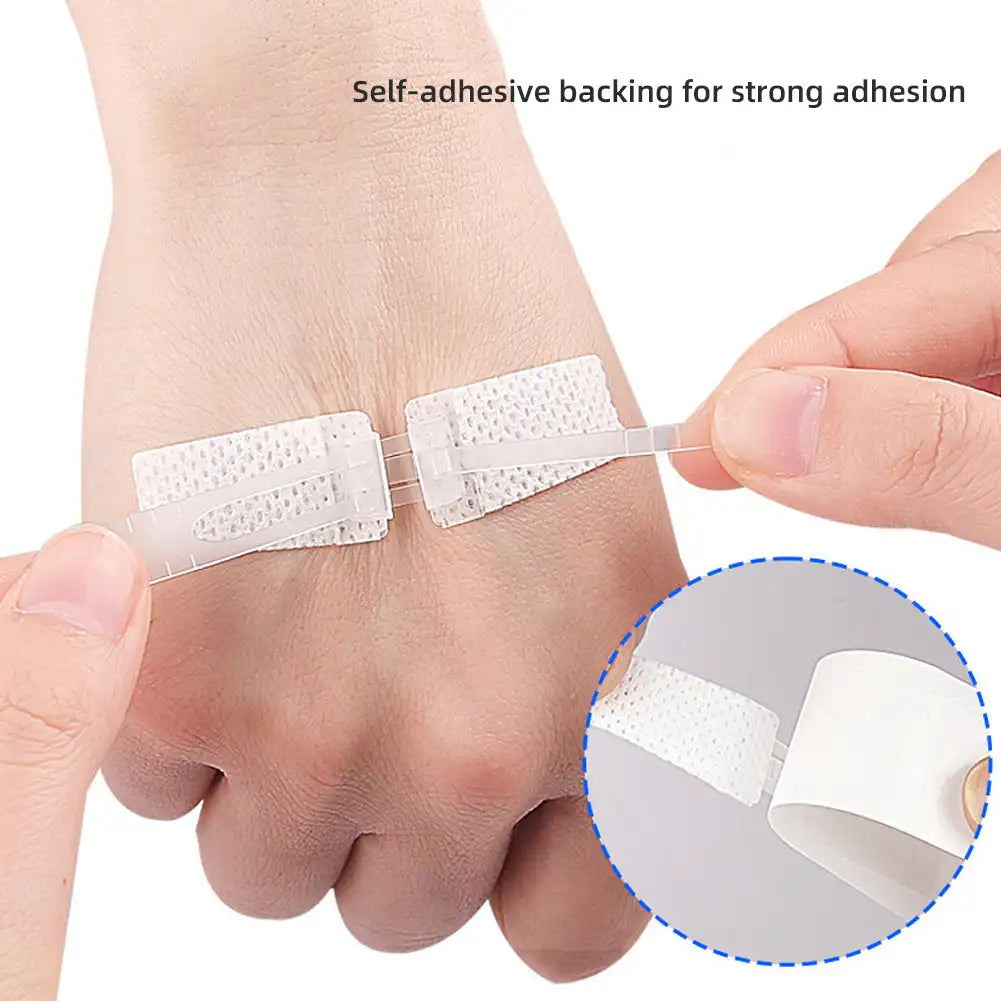 Emergency Wound Closure Strips - Zipper-Style Suture-Free Laceration Closure Device for First Aid