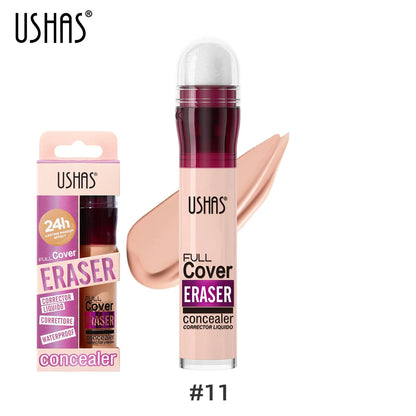 USHAS Sponge Tip Foundation Concealer – Waterproof, No Makeup Removal, 12 Colors Available