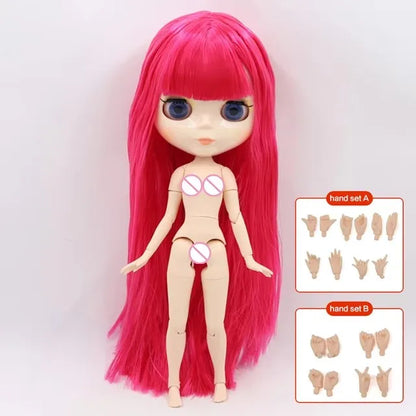 ICY DBS Blyth Doll – 1/6 BJD Customized Nude Joint Body, White Skin Glossy & Matte Face, 30cm Girl Toy Gift
