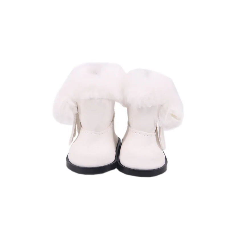 5CM Doll High-Top Boots – PU Shoes for 14.5" American & Paola Reina Dolls, 1/6 BJD Blythe & EXO Doll Accessories