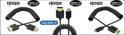 Ribbon FPV HDMI-Compatible Connector – Flexible Flat Cable for Raspberry Pi 4, Micro HDMI to HDMI/Mini HDMI Female 90° FFC 20pin
