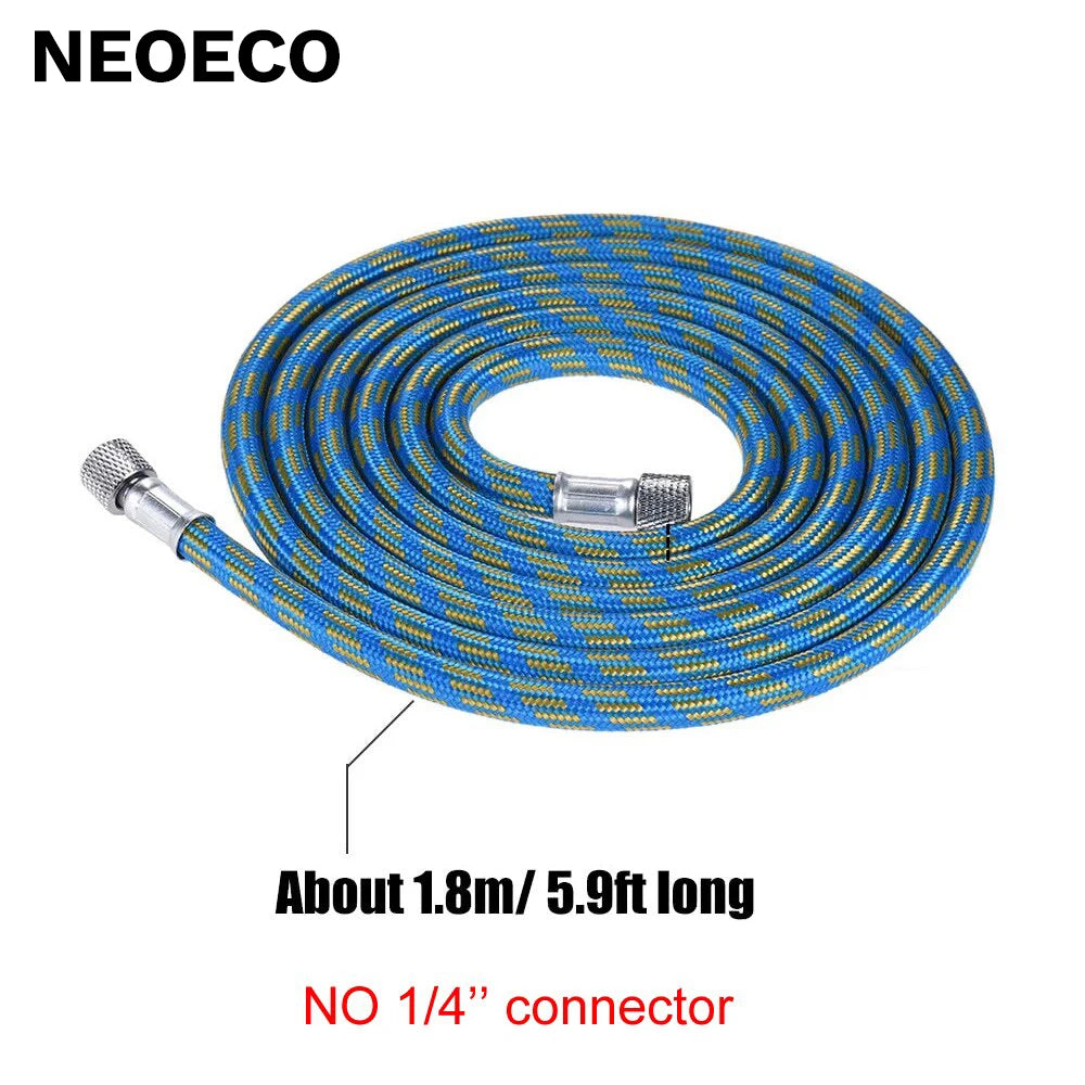 Professional Nylon Braided Airbrush Hose – 1/8" x 1.8m (5.9ft) Standard Fitting for Airbrush DIY