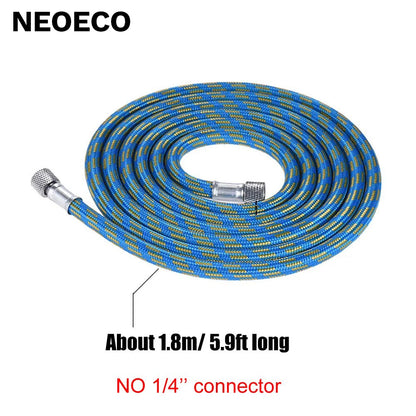 Professional Nylon Braided Airbrush Hose – 1/8" x 1.8m (5.9ft) Standard Fitting for Airbrush DIY